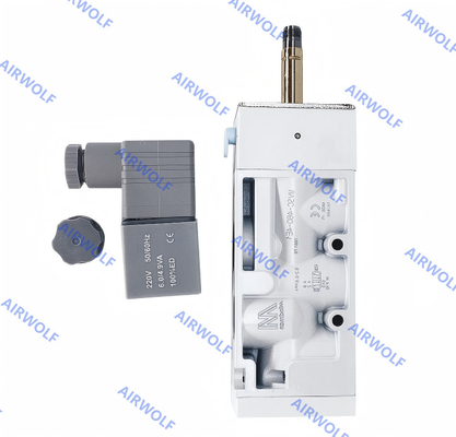 एकल डबल कॉइल MVSC-460-4E1 MVSC-460-4E2 1/2 माइंडमैन 5/2 रास्ता 0.2-0.8Mpa एल्यूमीनियम DC24V AC220V AC110V DC12V सोलेनोइड वाल्व
