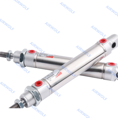 CAMOZZI ISO6432 स्टेनलेस स्टील वायवीय सिलेंडर 0.15-1.0MPa 24 25 श्रृंखला